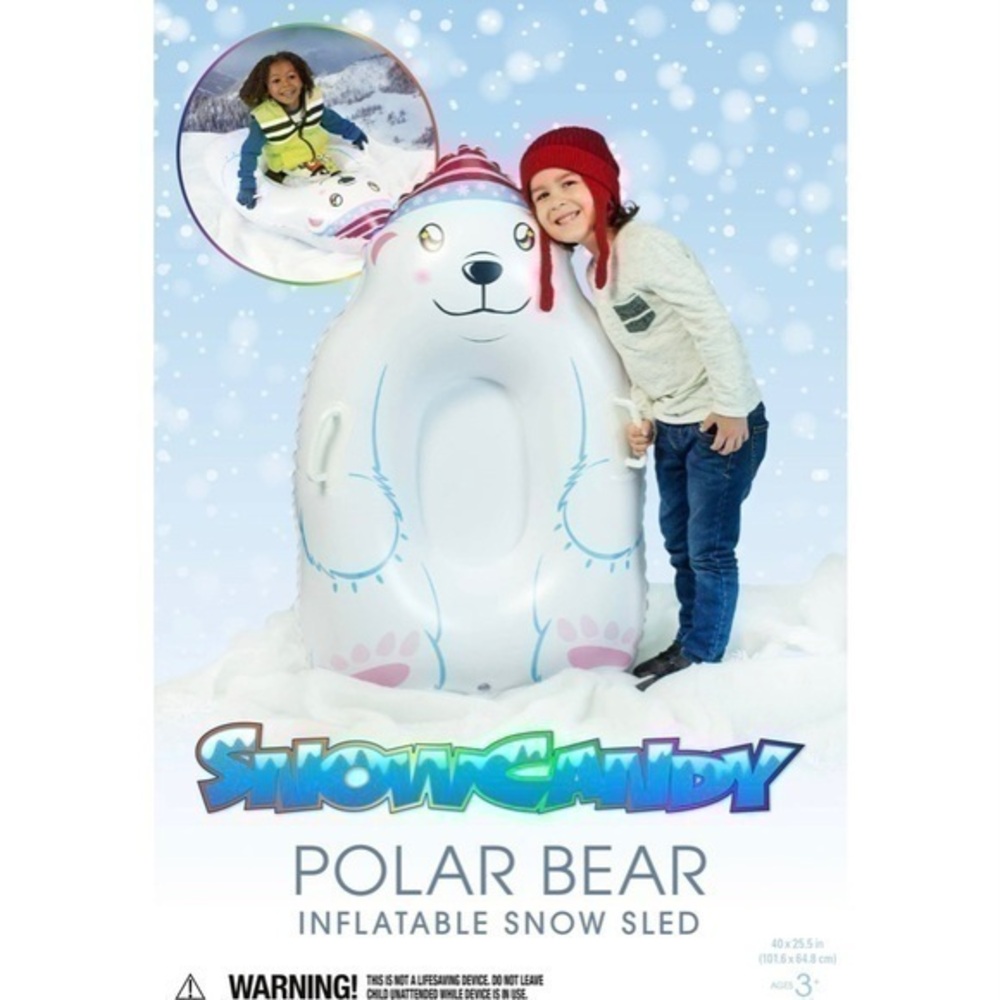 NIB. SNOWCANDY Polar Bear Snow Sled